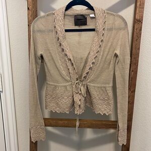 Anthropologie Guinevere Crotchet Sweater